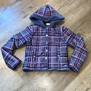 Vintage O’Neill purple tartan plaid hooded 2 in 1 ski winter jacket and …